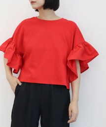ELENCARE DUE | ・ELENCARE DUE フレアスリーブショートTシャツ(Tシャツ/カットソー)