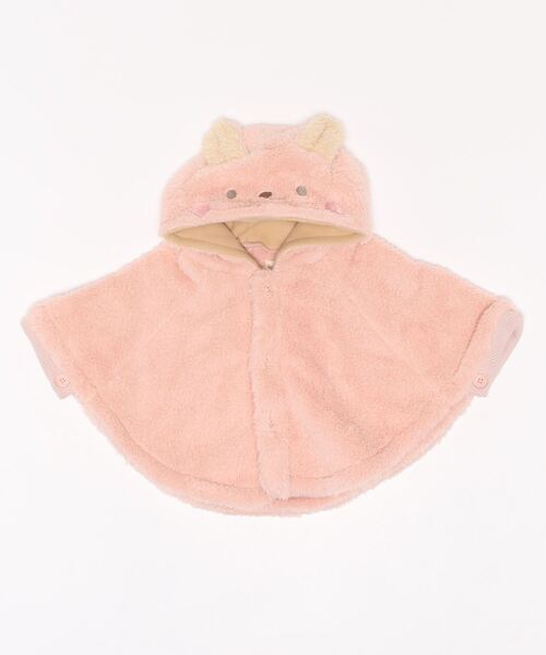 kids zoo(キッズズー)の「両面シープボアマント(ポンチョ・キッズ・ホワイト/ライトグレー/ベージュ/ピンク・S/M)」の9枚目の写真