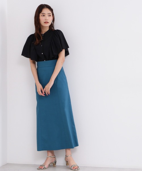 NATURAL BEAUTY BASIC（ナチュラルビューティーベーシック）の「バタフライスリーブシャツ（シャツ/ブラウス・レディース・ブラック/ダークブルー/グリーン・MEDIUM/SMALL）」の6枚目の写真