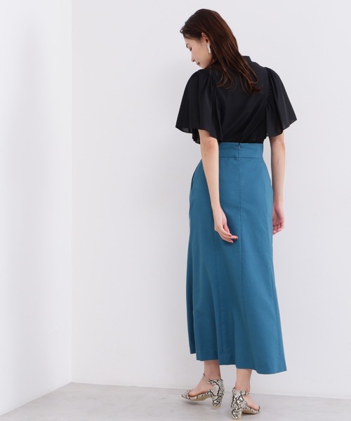 NATURAL BEAUTY BASIC（ナチュラルビューティーベーシック）の「バタフライスリーブシャツ（シャツ/ブラウス・レディース・ブラック/ダークブルー/グリーン・MEDIUM/SMALL）」の4枚目の写真