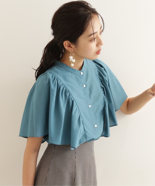 NATURAL BEAUTY BASIC（ナチュラルビューティーベーシック）の「バタフライスリーブシャツ（シャツ/ブラウス・レディース・ブラック/ダークブルー/グリーン・MEDIUM/SMALL）」の18枚目の写真