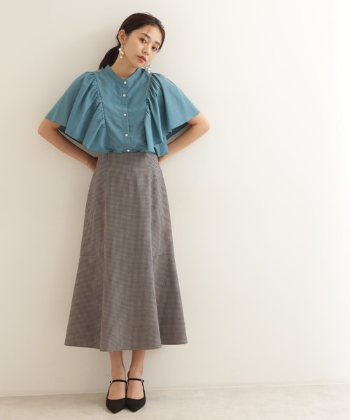 NATURAL BEAUTY BASIC（ナチュラルビューティーベーシック）の「バタフライスリーブシャツ（シャツ/ブラウス・レディース・ブラック/ダークブルー/グリーン・MEDIUM/SMALL）」の11枚目の写真