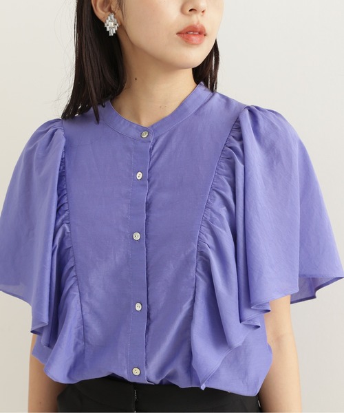 NATURAL BEAUTY BASIC（ナチュラルビューティーベーシック）の「バタフライスリーブシャツ（シャツ/ブラウス・レディース・ブラック/ダークブルー/グリーン・MEDIUM/SMALL）」の12枚目の写真