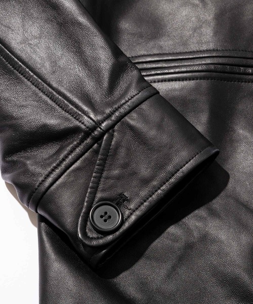 Subciety（サブサエティ）の「LAMB LEATHER CAR COAT（ライダースジャケット・メンズ・ブラック・LARGE/X-LARGE/MEDIUM）」の5枚目の写真