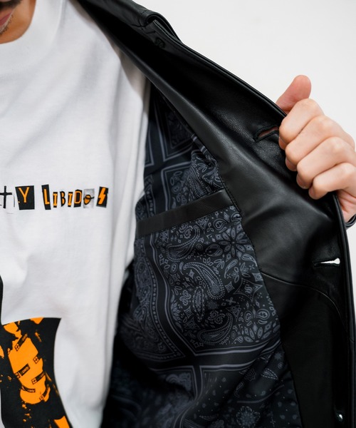 Subciety（サブサエティ）の「LAMB LEATHER CAR COAT（ライダースジャケット・メンズ・ブラック・LARGE/X-LARGE/MEDIUM）」の11枚目の写真