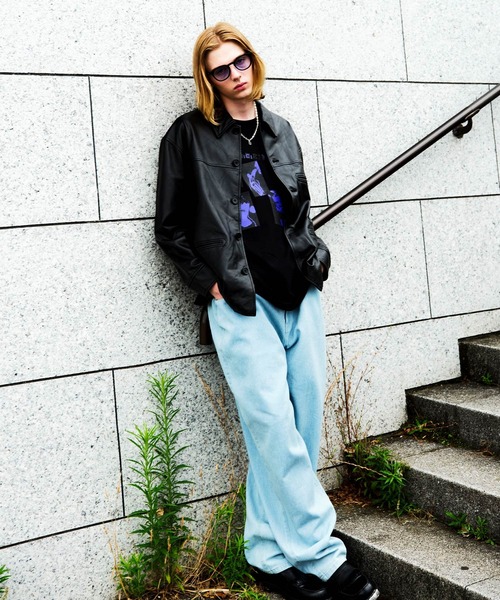 Subciety（サブサエティ）の「LAMB LEATHER CAR COAT（ライダースジャケット・メンズ・ブラック・LARGE/X-LARGE/MEDIUM）」の13枚目の写真