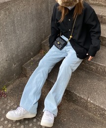 NYLAUS | 別注 イージー デニムフレアパンツ(デニムパンツ)