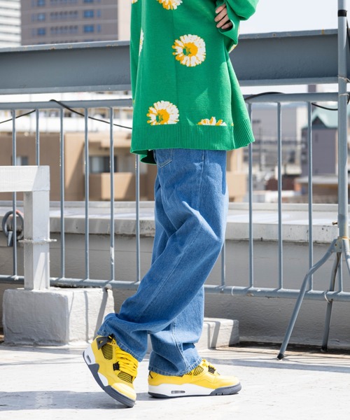 NYLAUS（ナイラス）の「別注 イージー デニムフレアパンツ（デニムパンツ・メンズ・ネイビー/ブルー/ケミカルウォッシュ・LL/M/L）」の10枚目の写真