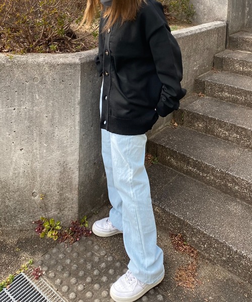 NYLAUS（ナイラス）の「別注 イージー デニムフレアパンツ（デニムパンツ・メンズ・ネイビー/ブルー/ケミカルウォッシュ・LL/M/L）」の15枚目の写真