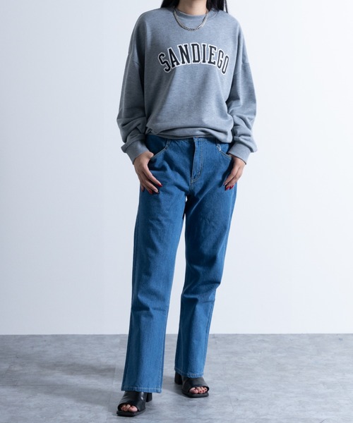 NYLAUS（ナイラス）の「別注 イージー デニムフレアパンツ（デニムパンツ・メンズ・ネイビー/ブルー/ケミカルウォッシュ・LL/M/L）」の19枚目の写真