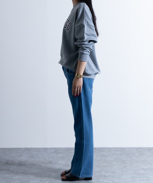 NYLAUS（ナイラス）の「別注 イージー デニムフレアパンツ（デニムパンツ・メンズ・ネイビー/ブルー/ケミカルウォッシュ・LL/M/L）」の21枚目の写真