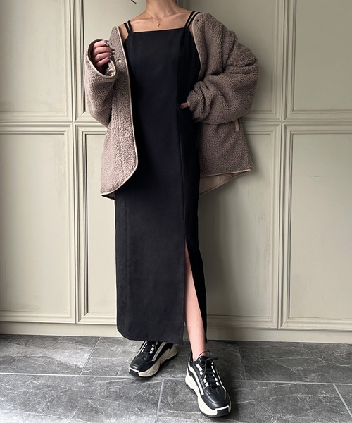 ピーチスキンIラインキャミワンピース