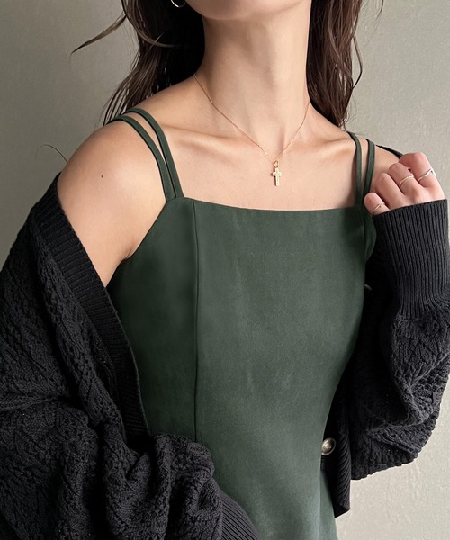 ピーチスキンIラインキャミワンピース