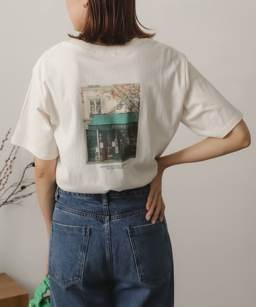 SENSE OF PLACE by URBAN RESEARCH（センスオブプレイスバイアーバンリサーチ）の「プリントグラフィックTシャツ(半袖)（Tシャツ/カットソー・レディース・グリーン系その他/ブルー系その他/オレンジ系その他・ONE）」の4枚目の写真