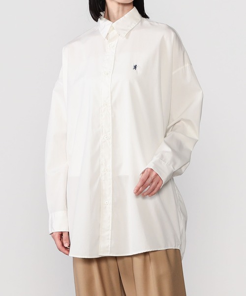 GYMPHLEX（ジムフレックス）の「Gymphlex | レギュラーカラー ワイドシャツ WOMEN（シャツ/ブラウス・レディース・アイボリー/ネイビー/サックスブルー・12）」の2枚目の写真