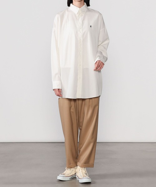 GYMPHLEX（ジムフレックス）の「Gymphlex | レギュラーカラー ワイドシャツ WOMEN（シャツ/ブラウス・レディース・アイボリー/ネイビー/サックスブルー・12）」の7枚目の写真