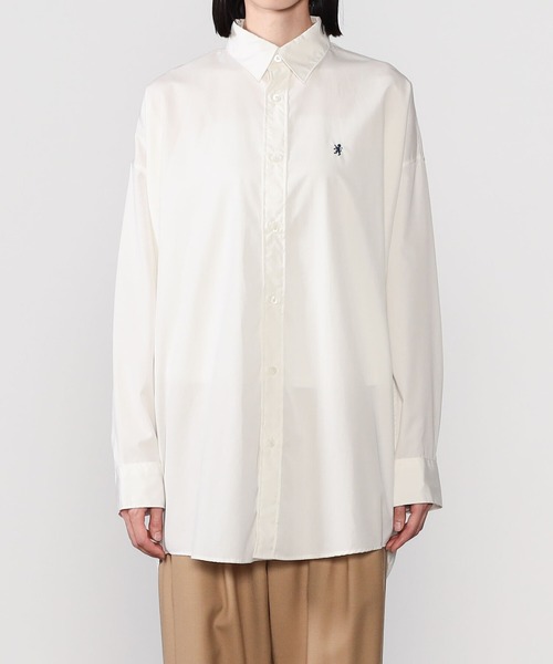 GYMPHLEX（ジムフレックス）の「Gymphlex | レギュラーカラー ワイドシャツ WOMEN（シャツ/ブラウス・レディース・アイボリー/ネイビー/サックスブルー・12）」の8枚目の写真