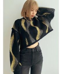 EMODA | アップネックボリュームスリーブニット(ニット/セーター)