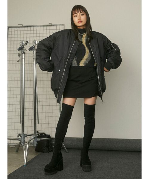 EMODA（エモダ）の「アップネックボリュームスリーブニット（ニット/セーター・レディース・ブラック/レッド/その他1/その他・FREE）」の16枚目の写真