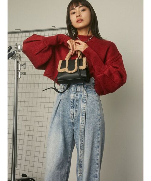 EMODA（エモダ）の「アップネックボリュームスリーブニット（ニット/セーター・レディース・ブラック/レッド/その他1/その他・FREE）」の10枚目の写真