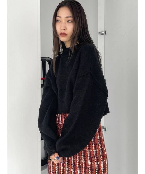 EMODA（エモダ）の「アップネックボリュームスリーブニット（ニット/セーター・レディース・ブラック/レッド/その他1/その他・FREE）」の19枚目の写真