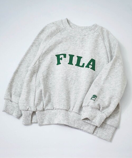 FILA（フィラ）の「FILA カレッジトレーナー（スウェット・キッズ・ライトグレー/レインボー/サックスブルー・90/80/100/110/120/130/140）」の2枚目の写真