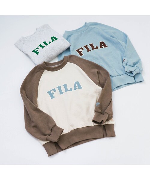 FILA（フィラ）の「FILA カレッジトレーナー（スウェット・キッズ・ライトグレー/レインボー/サックスブルー・90/80/100/110/120/130/140）」の4枚目の写真