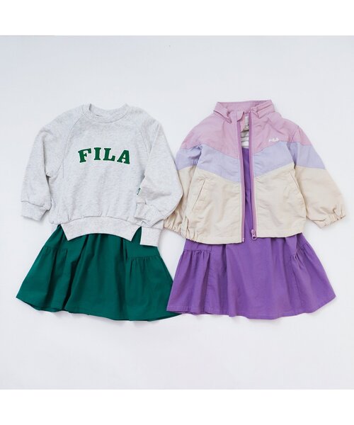 FILA（フィラ）の「FILA カレッジトレーナー（スウェット・キッズ・ライトグレー/レインボー/サックスブルー・90/80/100/110/120/130/140）」の11枚目の写真