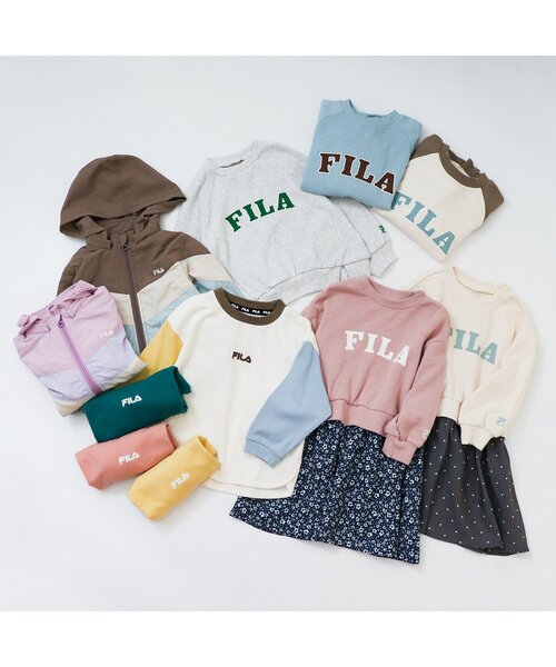 FILA（フィラ）の「FILA カレッジトレーナー（スウェット・キッズ・ライトグレー/レインボー/サックスブルー・90/80/100/110/120/130/140）」の18枚目の写真