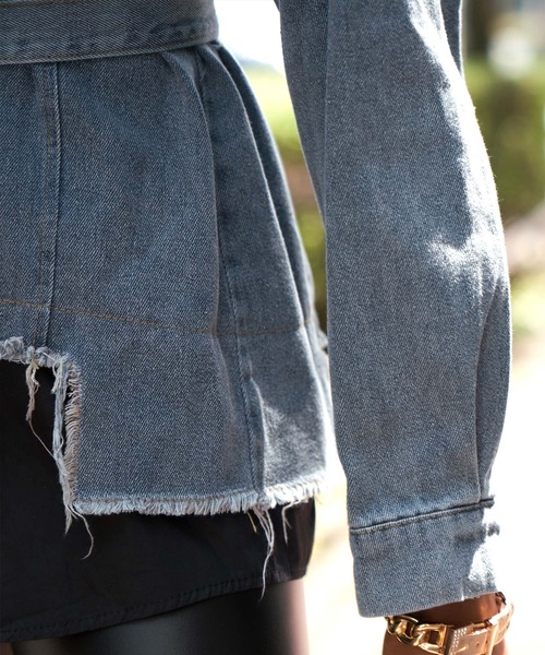 babyShoop（ベイビーシュープ）の「デニム切り替えシャツ（シャツ/ブラウス・レディース・ブラック/ホワイト・FREE）」の20枚目の写真