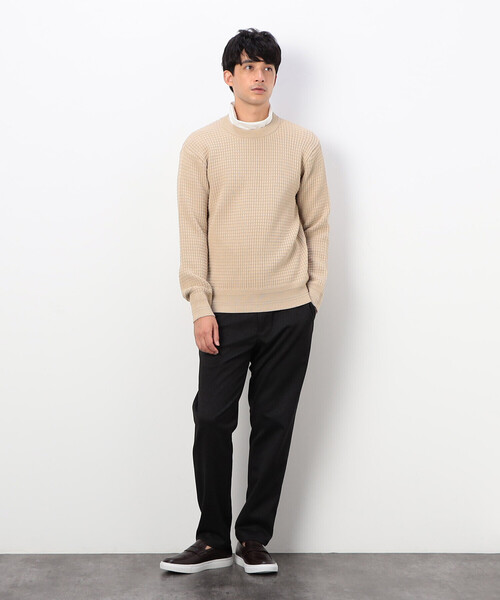 COMME CA COMMUNE(コムサコミューン)の「【ウォッシャブル】 クルーネックニット(ニット/セーター・メンズ・グリーン/アイボリー/マスタード/ブラック・MEDIUM/LARGE)」の5枚目の写真