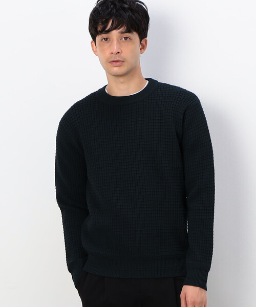 COMME CA COMMUNE(コムサコミューン)の「【ウォッシャブル】 クルーネックニット(ニット/セーター・メンズ・グリーン/アイボリー/マスタード/ブラック・MEDIUM/LARGE)」の8枚目の写真