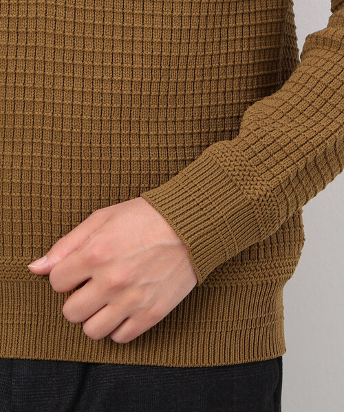 COMME CA COMMUNE(コムサコミューン)の「【ウォッシャブル】 クルーネックニット(ニット/セーター・メンズ・グリーン/アイボリー/マスタード/ブラック・MEDIUM/LARGE)」の9枚目の写真