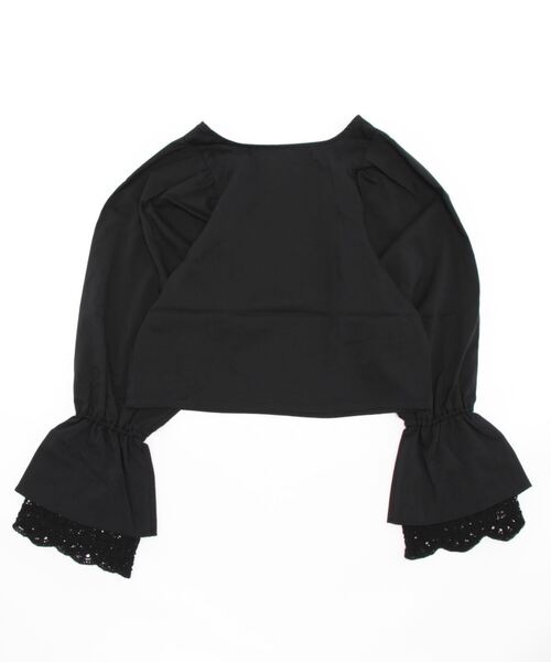 mysty woman（ミスティウーマン）の「【WEB限定】フレアスリーブレースレイヤードブラウス　299713（シャツ/ブラウス・レディース・ライトベージュ/オフホワイト/ライトグリーン/ブラック・FREE）」の20枚目の写真