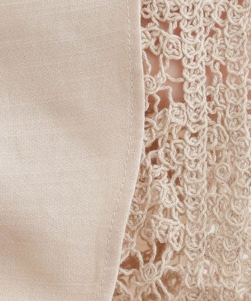 mysty woman（ミスティウーマン）の「【WEB限定】フレアスリーブレースレイヤードブラウス　299713（シャツ/ブラウス・レディース・ライトベージュ/オフホワイト/ライトグリーン/ブラック・FREE）」の17枚目の写真