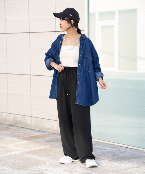 COLONY 2139（コロニートゥーワンスリーナイン）の「デニムシャツ（シャツ/ブラウス・レディース・ネイビー/ブルー・FREE）」の8枚目の写真