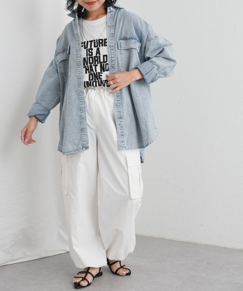 COLONY 2139（コロニートゥーワンスリーナイン）の「デニムシャツ（シャツ/ブラウス・レディース・ネイビー/ブルー・FREE）」の15枚目の写真