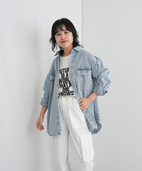 COLONY 2139（コロニートゥーワンスリーナイン）の「デニムシャツ（シャツ/ブラウス・レディース・ネイビー/ブルー・FREE）」の11枚目の写真