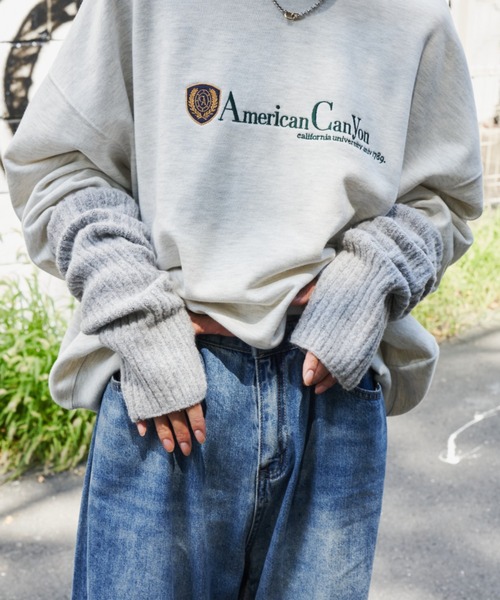 Auntie Rosa Holiday(アンティローザホリデー)の「ブークレリブアームウォーマー(アームカバー・レディース・ブルー/グレー/グリーン/アイボリー/ブラック・FREE)」の21枚目の写真