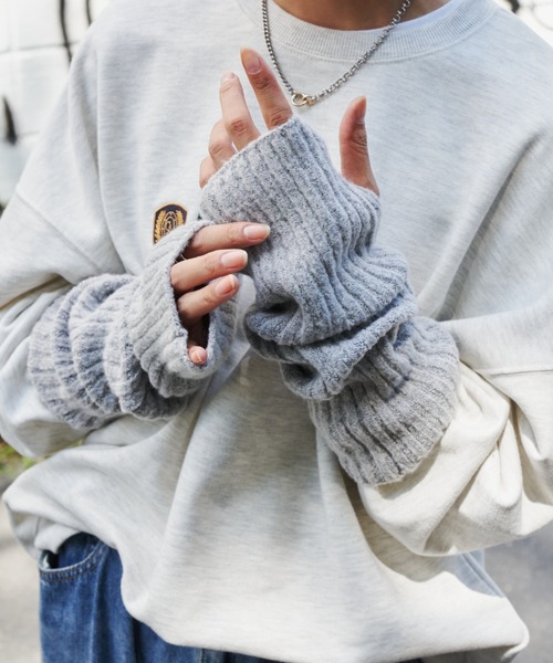 Auntie Rosa Holiday(アンティローザホリデー)の「ブークレリブアームウォーマー(アームカバー・レディース・ブルー/グレー/グリーン/アイボリー/ブラック・FREE)」の22枚目の写真