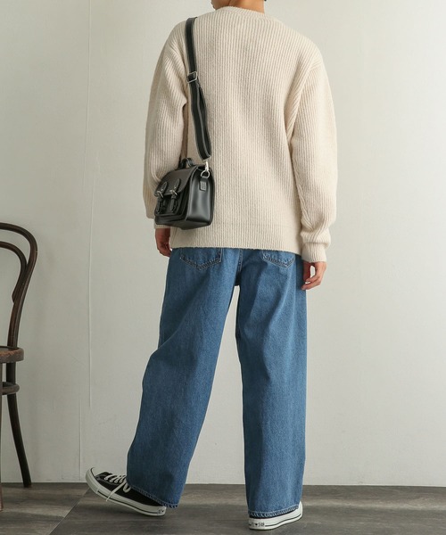 SENSE OF PLACE by URBAN RESEARCH（センスオブプレイスバイアーバンリサーチ）の「『イージーケア』モヘアライクセーター（ニット/セーター・メンズ・ブラウン/アイボリー/グレー・MEDIUM/LARGE）」の13枚目の写真