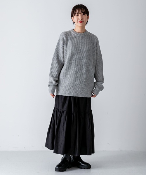 SENSE OF PLACE by URBAN RESEARCH（センスオブプレイスバイアーバンリサーチ）の「『イージーケア』モヘアライクセーター（ニット/セーター・メンズ・ブラウン/アイボリー/グレー・MEDIUM/LARGE）」の14枚目の写真