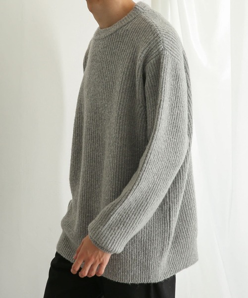 SENSE OF PLACE by URBAN RESEARCH（センスオブプレイスバイアーバンリサーチ）の「『イージーケア』モヘアライクセーター（ニット/セーター・メンズ・ブラウン/アイボリー/グレー・MEDIUM/LARGE）」の19枚目の写真