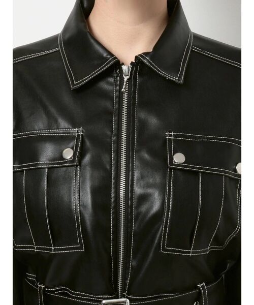 jouetie（ジュエティ）の「フロントZIPミニワンピース（ワンピース・レディース・ブラック/ベージュ/レッド/クリア・MEDIUM）」の21枚目の写真