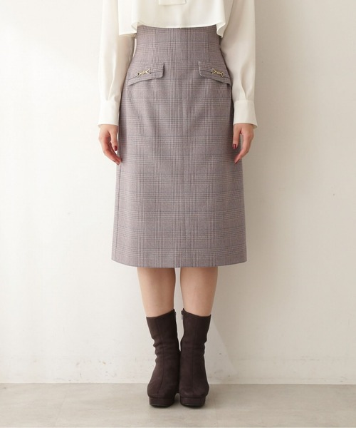 PROPORTION BODY DRESSING（プロポーションボディドレッシング）の「ビットデザインタイトスカート / 1212220010（スカート・レディース・ベージュ/パープル・MEDIUM/SMALL/X-SMALL）」の3枚目の写真