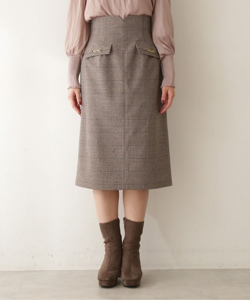 PROPORTION BODY DRESSING（プロポーションボディドレッシング）の「ビットデザインタイトスカート / 1212220010（スカート・レディース・ベージュ/パープル・MEDIUM/SMALL/X-SMALL）」の5枚目の写真