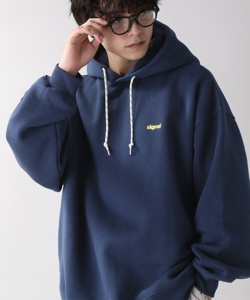 RAGEBLUE（レイジブルー）の「【SIGNAL SPORTS】裏起毛スウェット/ワンポイント刺繍パーカー（パーカー・メンズ・ブルー/ホワイト/ブラック・MEDIUM/LARGE）」の3枚目の写真