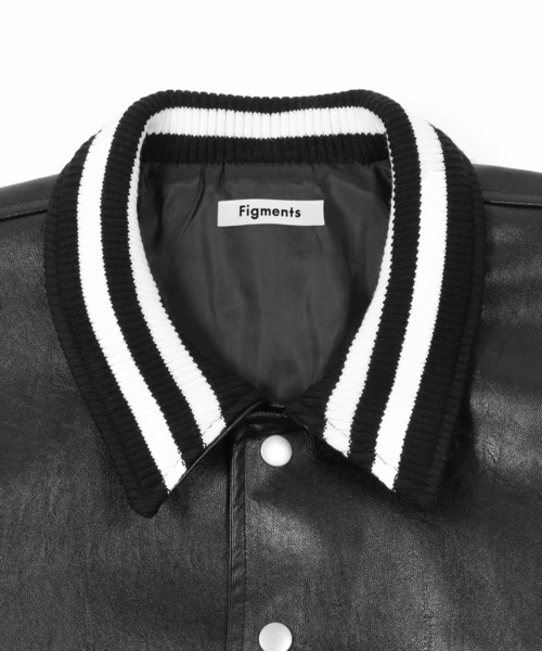 Figments（フィグメンツ）の「合皮オーバースタジャン（スタジャン・レディース・ブラウン/ブラック・FREE）」の6枚目の写真