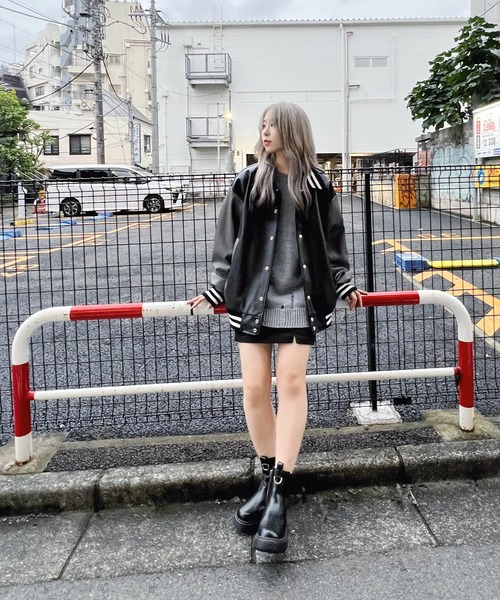 Figments（フィグメンツ）の「合皮オーバースタジャン（スタジャン