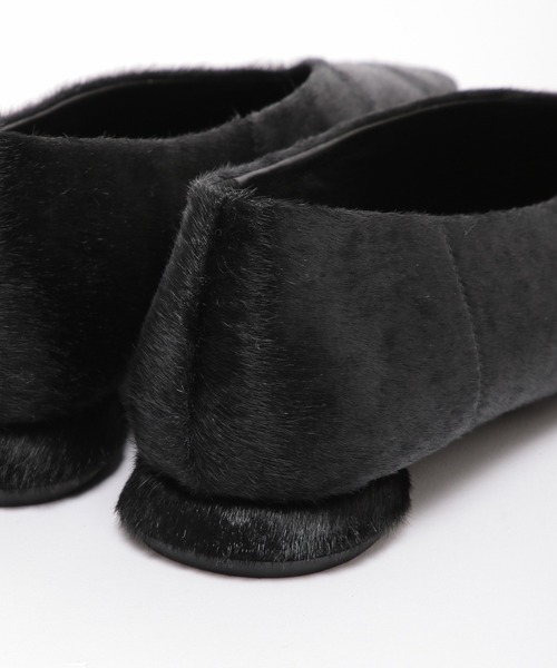 BARNYARDSTORM（バンヤードストーム）の「BARNYARDSTORM / ハラコトウステッチスクエアフラット（その他シューズ・レディース・ブラック/ダークブラウン・36/37/38/39/35）」の9枚目の写真